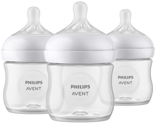 Philips Avent Natural 4 oz Clear Bottle 3pk Case of 6