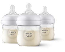 Philips Avent Natural 4 oz Clear Bottle 3pk Case of 6