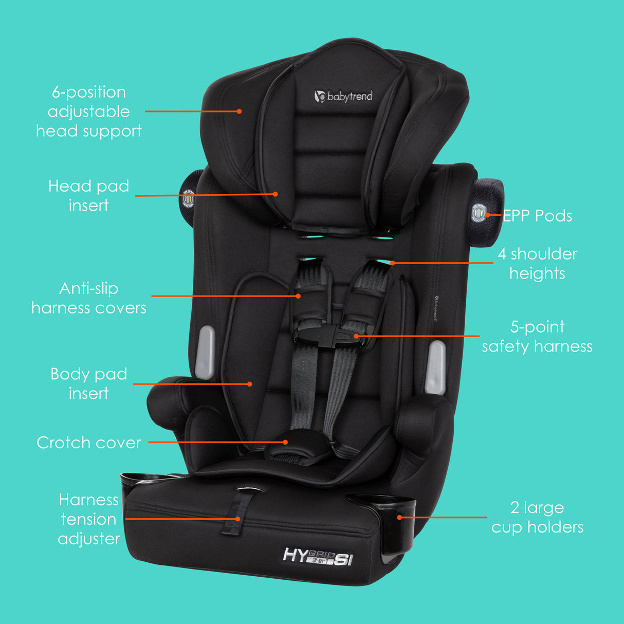 Baby Trend® Hybrid SI 3-in-1 Combination Booster Seat