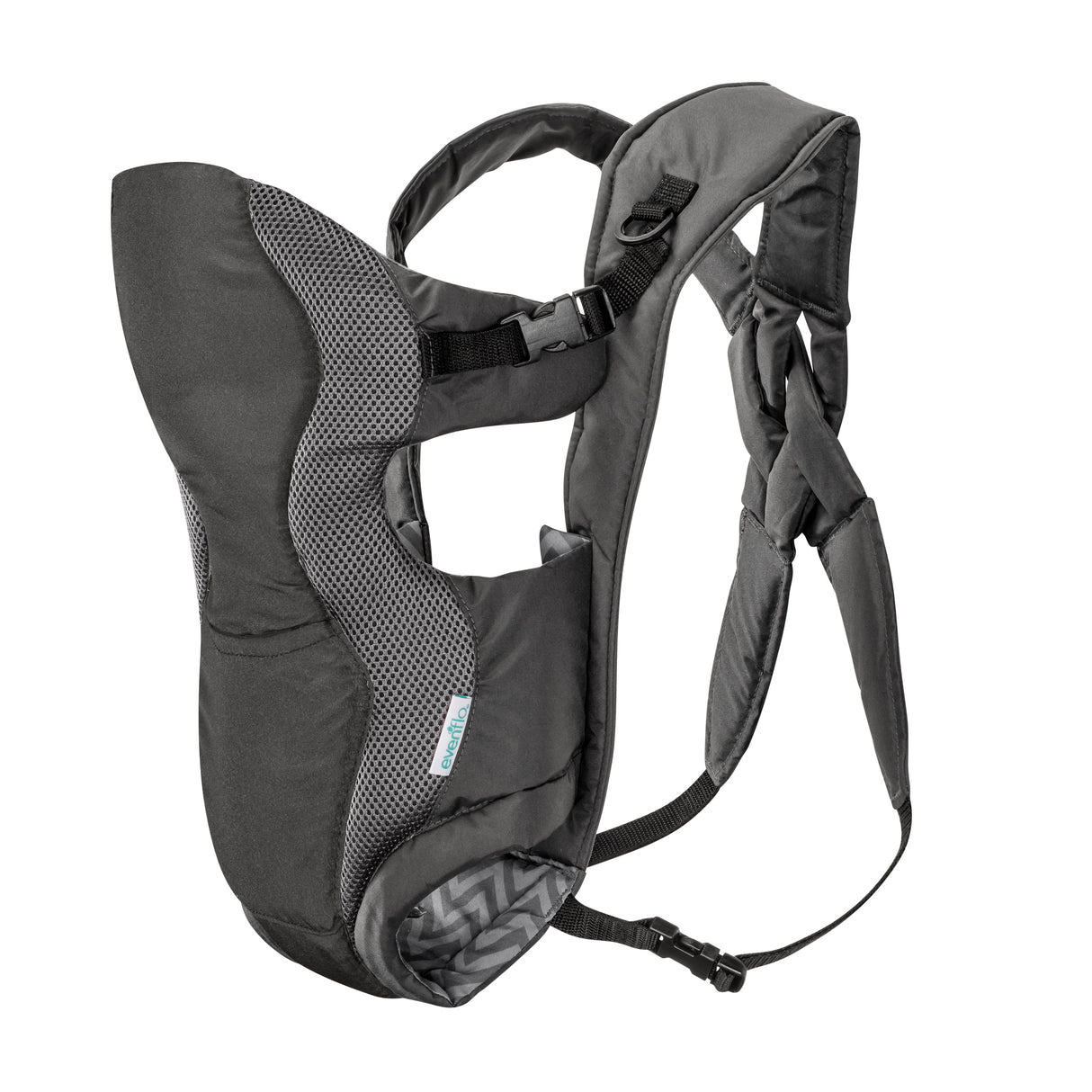 Gray baby carrier on a white background