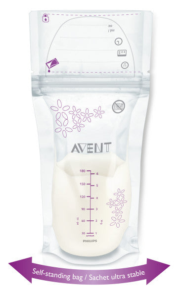 breast milk bag on a white background