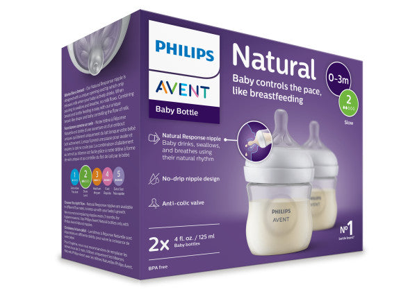 Philips Avent baby bottle packaging on a white background