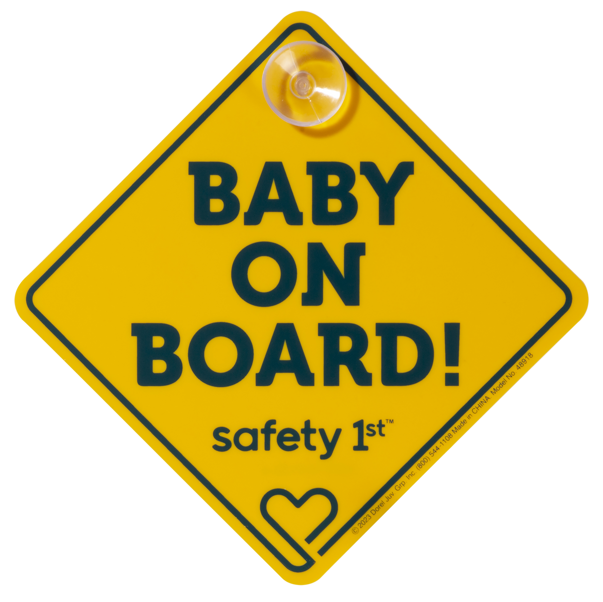 yellow sign that says baby on board