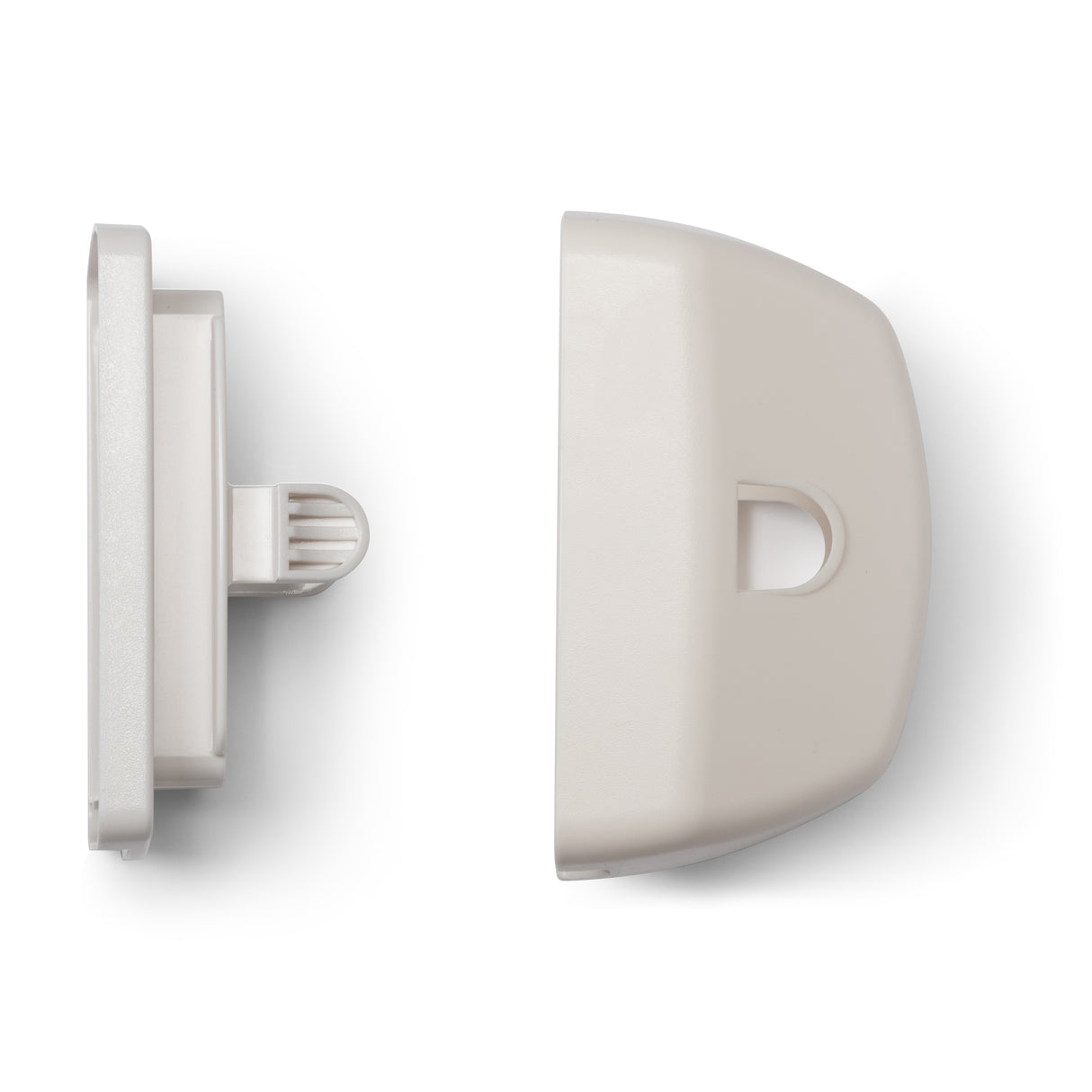 white outlet cover on white background