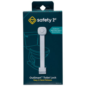 Safety 1st OutSmart Toilet Lock packaging on a white background