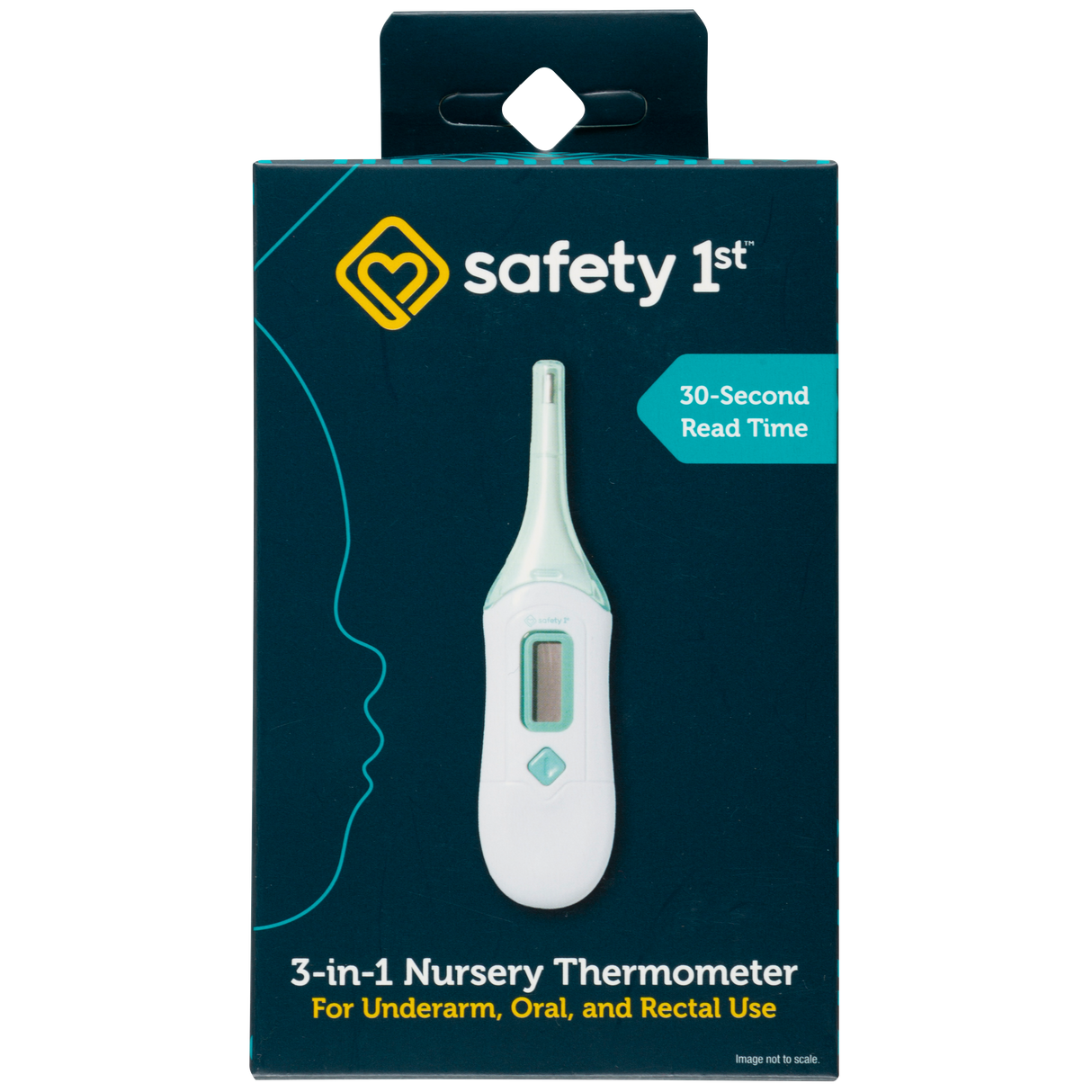 Safety 1st 3-in-1 nursery thermometer packaging on a white background