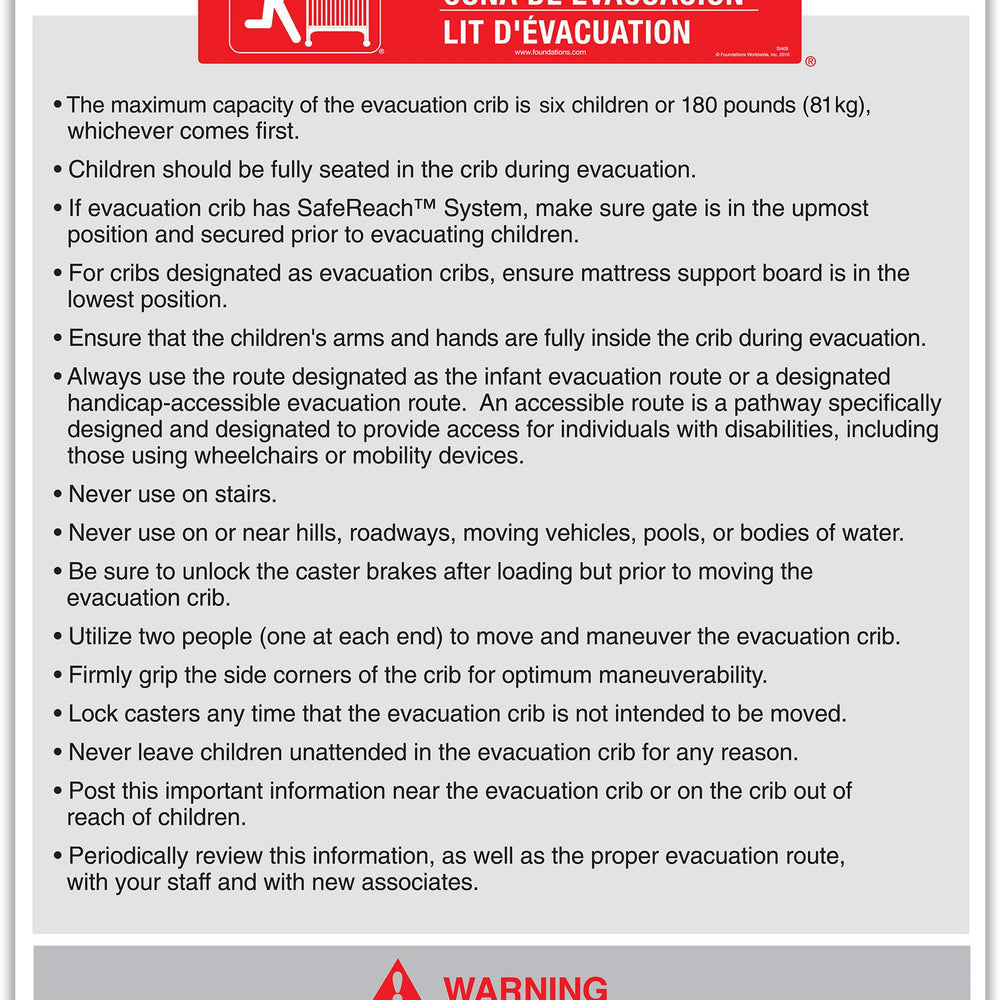 Child First Protocol Script Protocol Sign – for the Evacuation of Infants in Childcare Facilities ...
