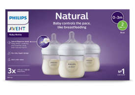 Philips Avent Natural 4 oz Clear Bottle 3pk Case of 6