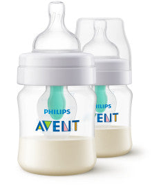 Philips Avent anti-colic baby bottles with AirFree vent system, BPA-free feeding bottles designed to reduce gas, reflux, and colic for newborns and infants.