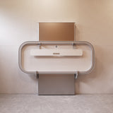Wall-mounted Ascent Universal Changing Table in a bathroom setting.