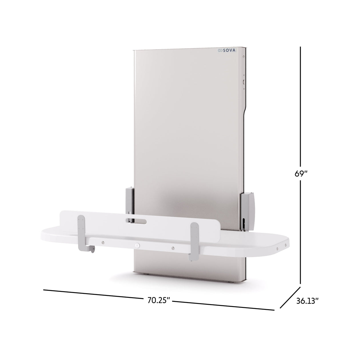 Ascent Universal Changing Station product dimensions open