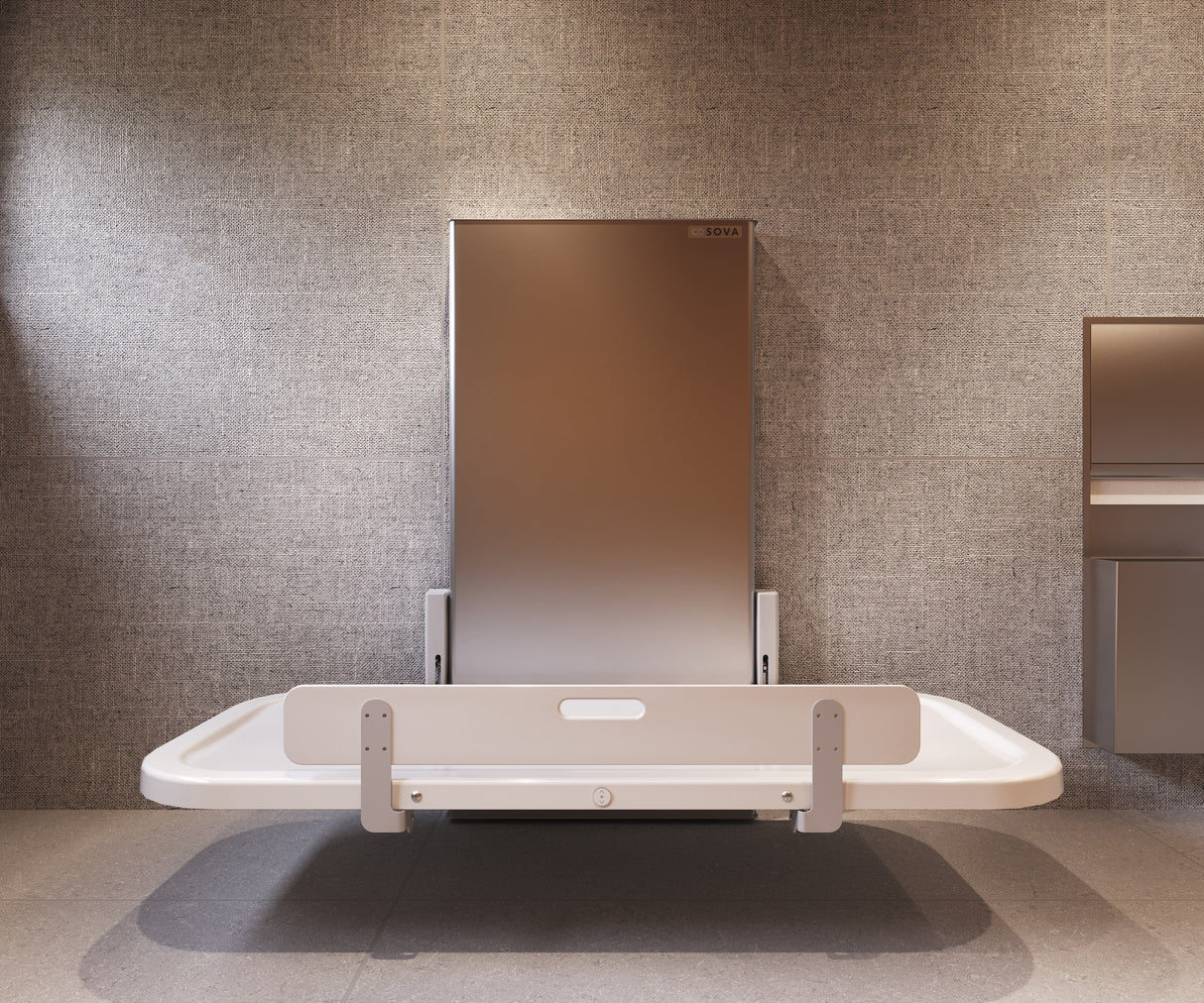 Ascent Universal Changing Table front extended in modern setting