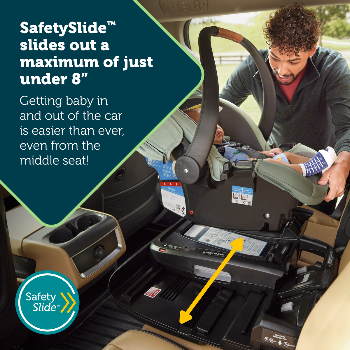 Safety 1st® onBoard™ Slide DLX Infant Car Seat featuring SafetySlide™ Base
