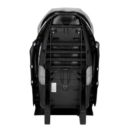 back of a car seat on a white background