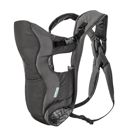 Gray baby carrier on a white background