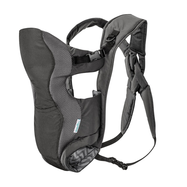 Gray baby carrier on a white background