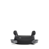 Black and gray car seat booster on a white background