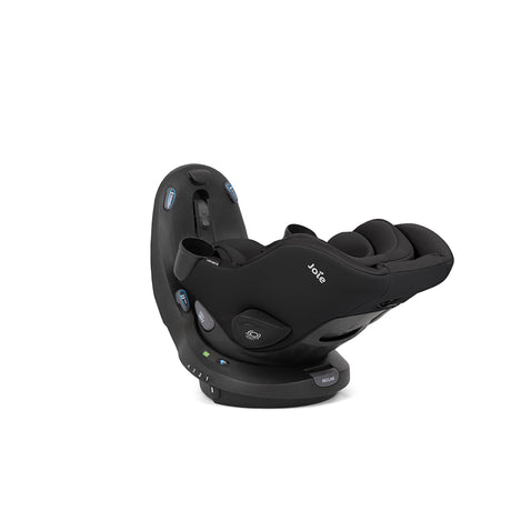 Black baby car seat with 'Joie' branding on a white background