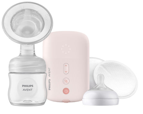 Philips Avent breast pump set on a white background