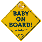 yellow sign that says baby on board
