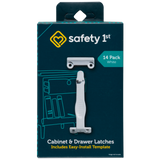 Packaging of Safety 1st cabinet and drawer latches on a white background