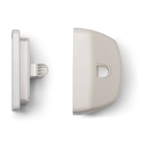 white outlet cover on white background