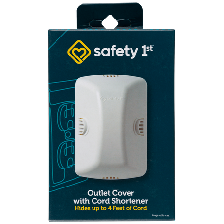 Safety 1st outlet cover with cord shortener packaging on a white background