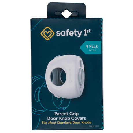 Packaging of Safety 1st Parent Grip Door Knob Covers on a white background