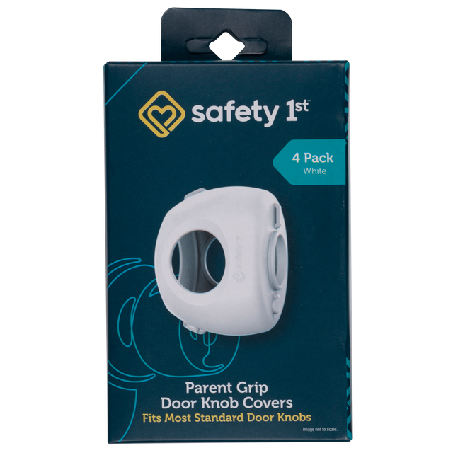 Packaging of Safety 1st Parent Grip Door Knob Covers on a white background