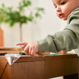 soft corner guard in use with a child