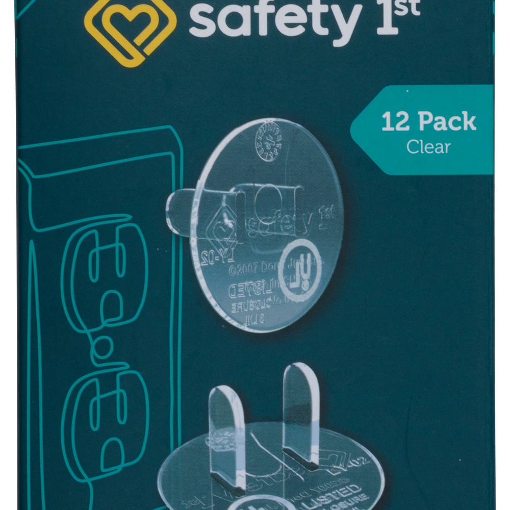Safety First Plug Safety 1st 12 pk Ultra Clear Outlet Plugs (Case of 24) – Child Source