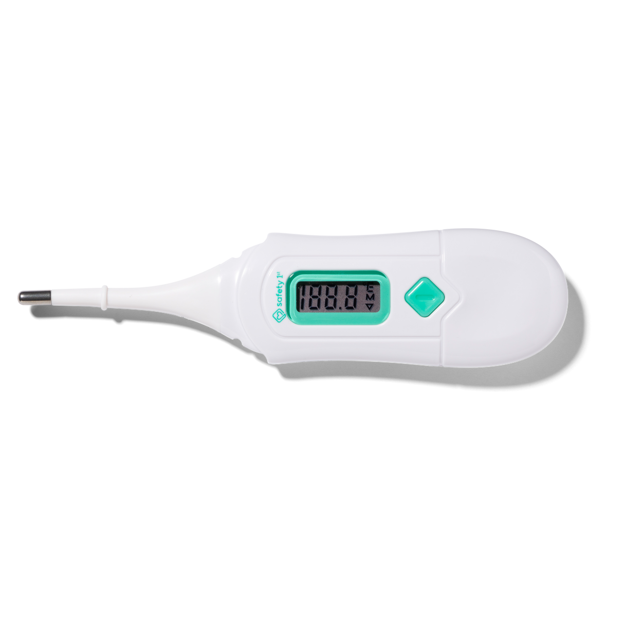 Digital thermometer on a white background